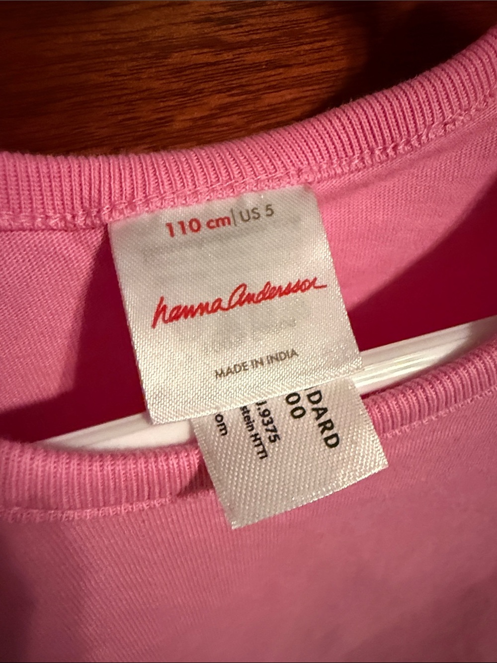 Hanna Andersson Girls' Pink Long-Sleeve Heart Pocket Dress 110cm/ Size 5t - Picture 2 of 5